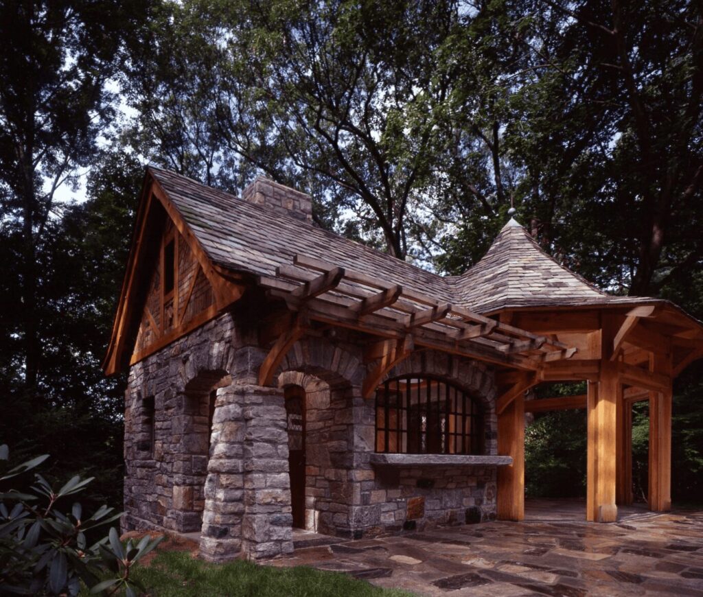 Pavillion 1 Stone Poolhouse Andrew Chary Architect