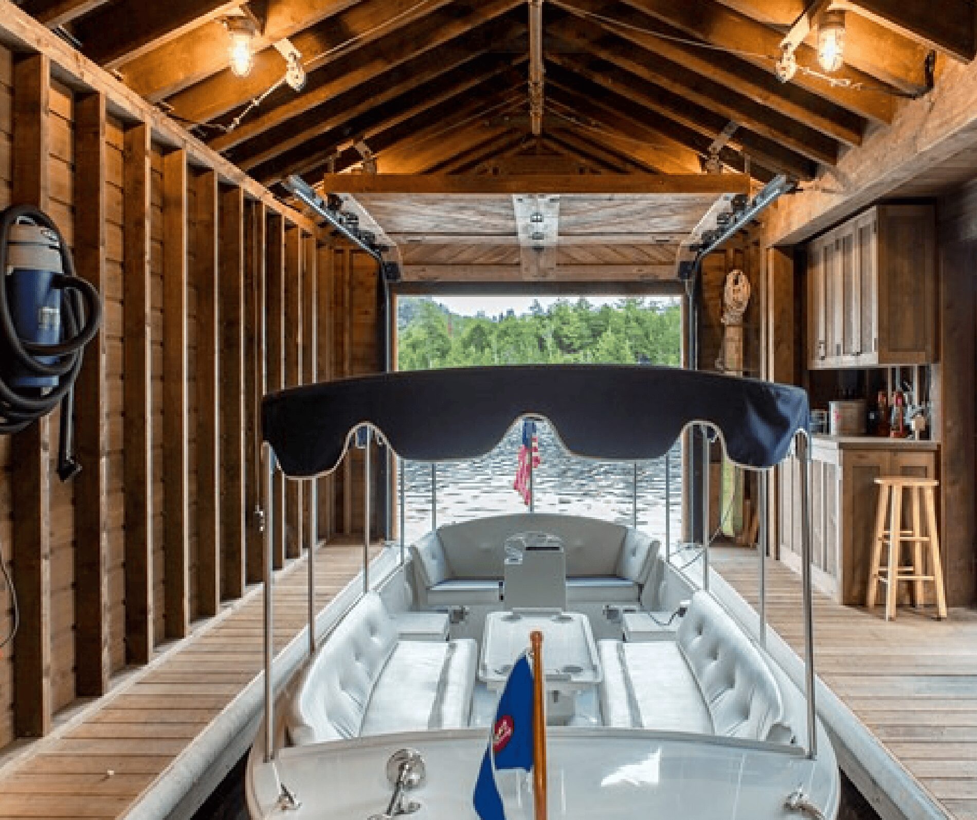 Boat Mirror Lake Boathouse Andrew Chary Architect