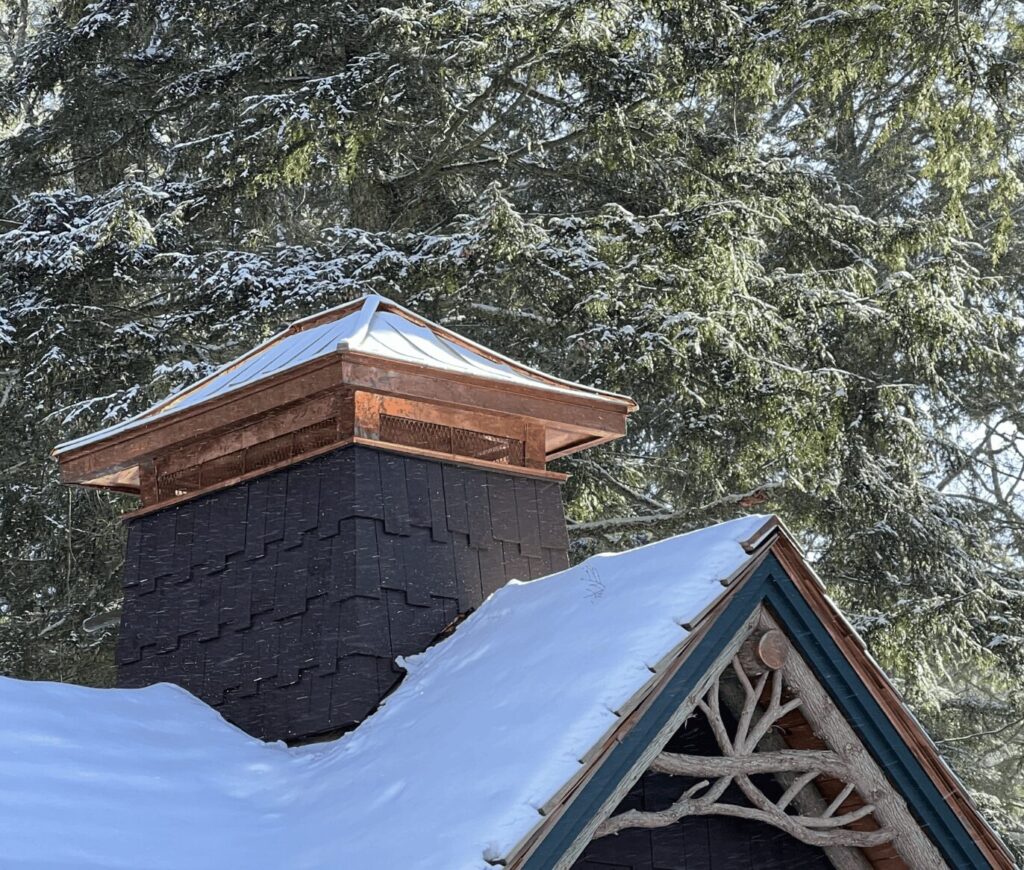 Chimney Tupper Lake Great Camp Andrew Chary Architect