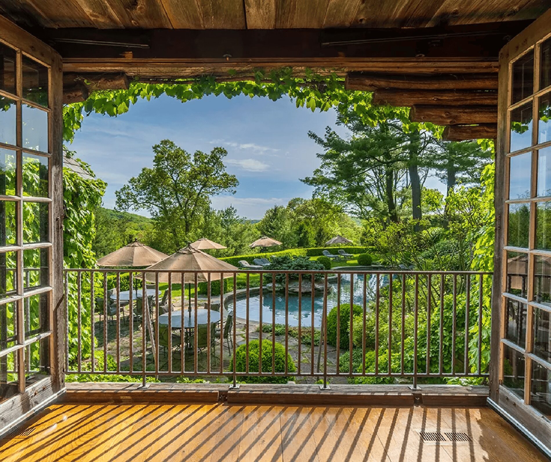 Pool House View Rockledge Farm Andrew Chary Architect